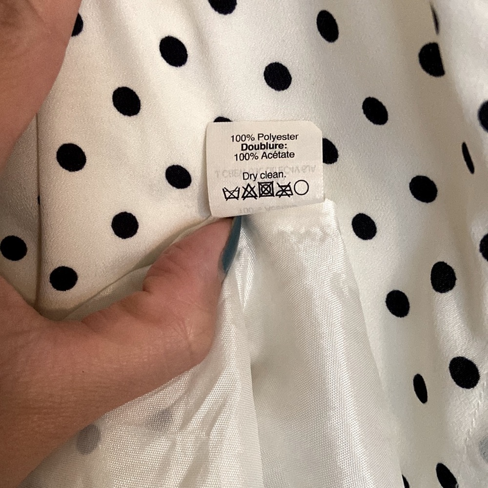 J. Crew polka dot summer dress with pockets! Adjustable spaghetti straps size 2 - Picture 5 of 6